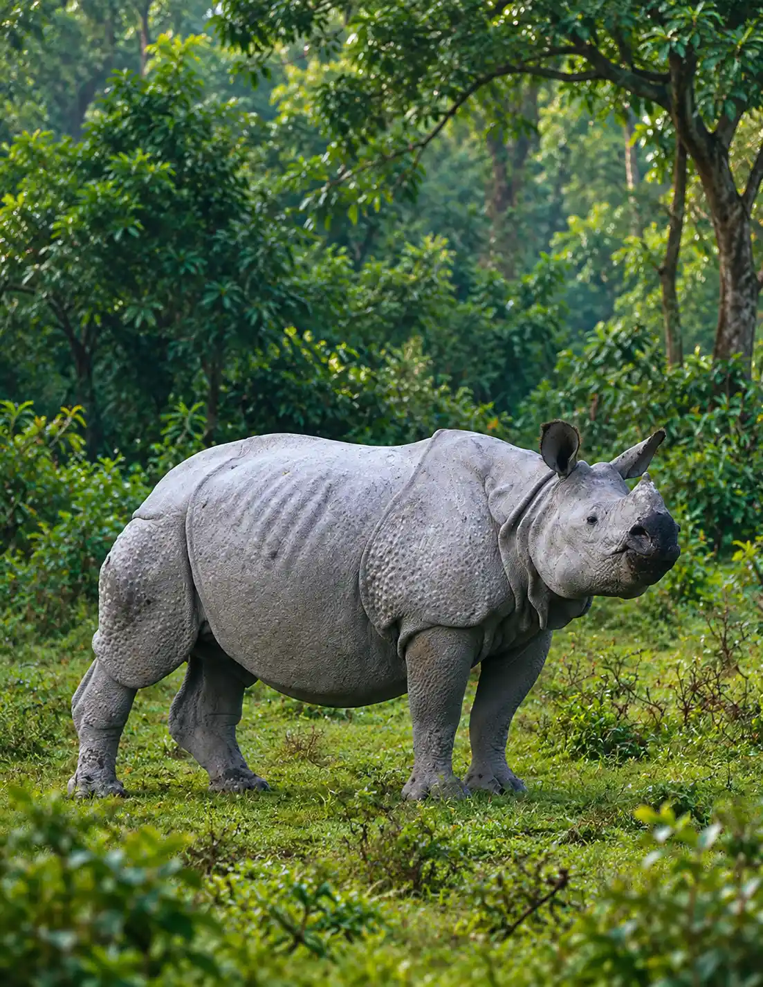 Greater one-horned rhinoceros in Kaziranga